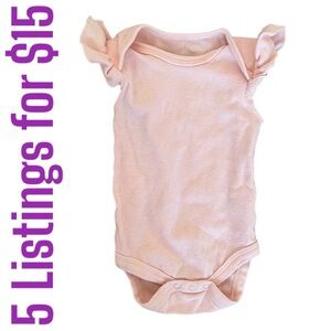 5/$15 Kyle & Deena 0-3m baby girl bodysuit flutter sleeve